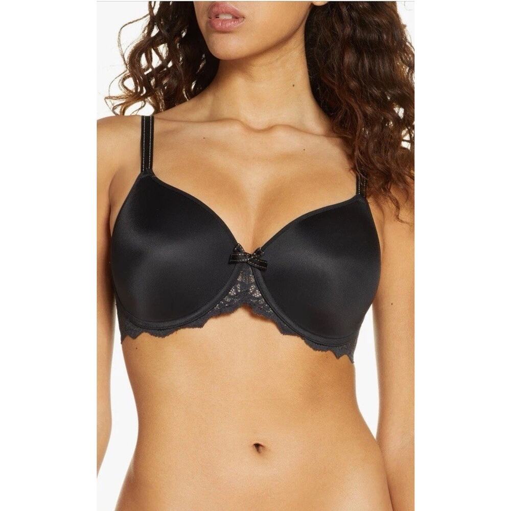 Chantelle Lingerie Rive Gauche Full Coverage T- Shirt Bra Black 36DDD NEW